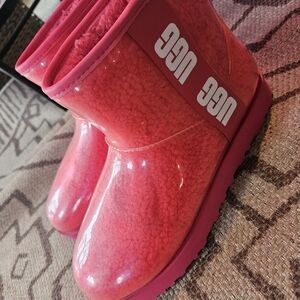 UGG Pink Shearling Boots